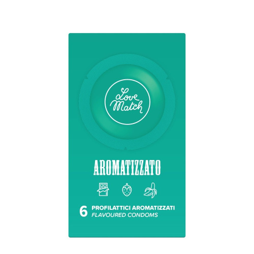 Love Match Aromatizzato (Flavoured) - ароматические презервативы, 6 шт - sex-shop.ua